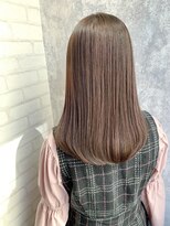 ジーナ 渋谷駅前(Zina)&nbsp;【Zina　渋谷】イメチェン毛先パーマ耳かけ×フォギーベージュ