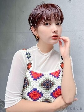 オーブヘアー ウィンク 近江八幡店(AUBE HAIR wink) 20代・30代_ピンクブラウンショート