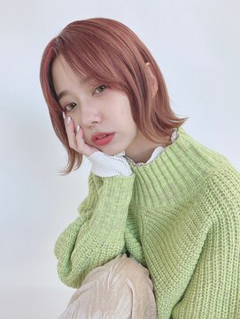 ルービック 京橋(Rubik's) イメチェンモード外ハネウルフボブ×暖色おしゃれカラー