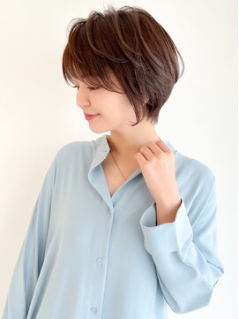 ロンドエニカ 大宮(Lond enika) 斜め前髪グレージュカラーシルキーべジュマッシュパーマ[大宮]