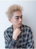 スパイキーショートハイトーン短髪モテ髪メンズカット