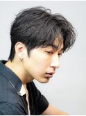 韓国ヘアカルマパーマコンマバングセンターパートワックスなし