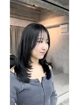カフネヘアー(Cafune' hair) 【韓国ヘア】ブルーブラック×レイヤーカット