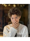 刈り上げセンターパートフェザーパーマサーフカールn