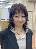 ミディアムウルフレイヤーパーマ10代20代