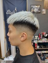 ヘアールームノア(Hair room Noa)&nbsp;ホワイトブリーチ×フェード