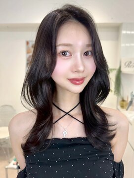 オニキス(ONYX) C102韓国風ミディアムレイヤーカットハッシュカットグレージュ