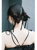 ヘアアレンジ/タイトヘアアレンジ/結婚式参列