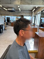 タメ(tame-)&nbsp;サーフカール/フェザーパーマ/ブルーブラック【都賀/メンズ】