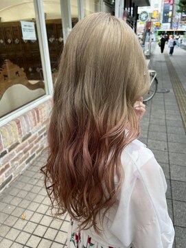 グランアージュ 池袋東口店(grandage) ピンクベージュグラデーションカラーの大人可愛いロングヘア