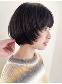 大人かわいい前髪レイヤーカット小顔ショート20代30代40代50代