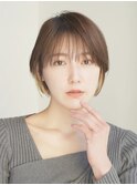 丸みショート・ボブ/丸顔/前髪あり/絶壁解消/３0代/４0代/５0代