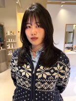 マイン(mine)&nbsp;レイヤーカット　ミディアムレイヤー　大人可愛い　艶髪