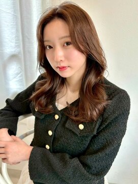 アンニュ(annuy) くびれヘア 韓国風ヘア ベージュ 透明感カラー 顔周りレイヤー