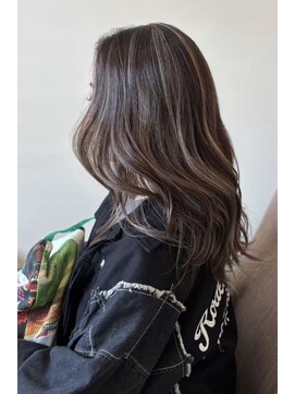 桃の木 ヘアー(桃の木 hair) ホワイトベージュハイライトで作るコントラストハイライト