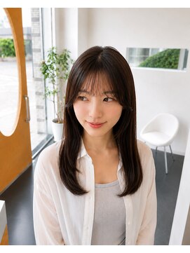 ビーアップヘアー(be:up hair) 大人可愛い流し前髪と顔周りレイヤーカット