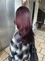 シュガー ヘアアンドネイル 仙台(SUGAR)&nbsp;【ブリーチなしWカラー】チェリーレッド♪