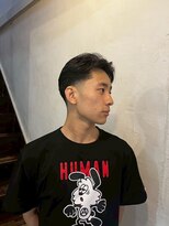 ビーバイエイトジェンツ(Bee by EIGHT GENTS) リバースセンターパート/ニュアンスパーマ/ダウンバング/心斎橋