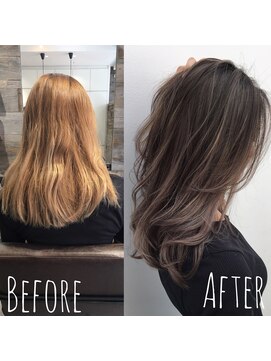 トルネード(TORNADO) グレージュカラー+ハイライト