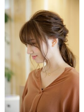 アドラーブル 松崎店(adorable) エアリー感顔周りがポイントで小顔♪大人ローポニ―アレンジ