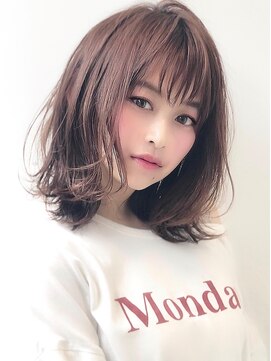 アグ ヘアー セント 鹿児島中央駅2号店(Agu hair st.) とろみ質感外ハネミディ