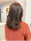 福山市美容室Caary人気 柔らか透明感マロンベージュカラー