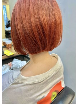 バッカ(BACCA) 銀座　オレンジ　ミニボブ　前髪なし