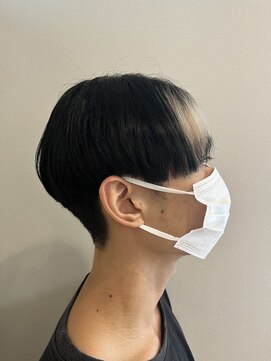 エレファントノーズ デザインカラーメンズショートボブ