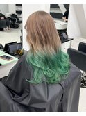 【ALIVE吉祥寺】グリーンダブルカラーグラデーション