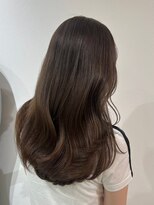 ベル(BHEL) ミルクティーベージュピンクベージュカラー顔周りレイヤー30代