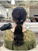 【結婚式ヘア】艶のある編みおろしヘア