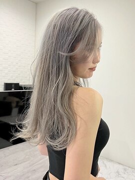 ラフヘアデザイン(Raf hair design) バレイヤージュコントラストハイライトミルクティーベージュ