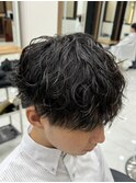 波巻きパーマ
