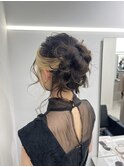アップスタイル/アップヘア/ローポニー/結婚式ヘアセット