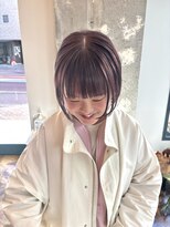 アペロ 柏(Apero)&nbsp;ピンクラベンダー/切りっぱなしボブ/ミニボブ/イルミナカラー