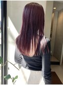 ブリーチなしダブルカラーで作るカシスレッド/落合