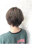 マッシュショート×アッシュベージュ