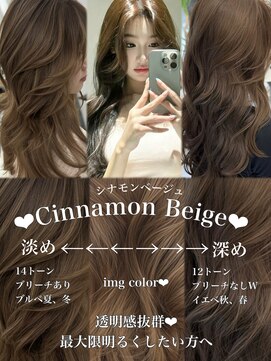 アマトウキョウスマートサロン(AMA TOKYO×Smart Salon) シナモンベージュ　ブリーチなし　レイヤーカット　海外風