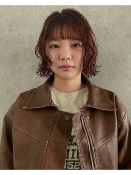 エアー 青山(AIR) ボルドーカラー/ボブパーマ