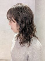 エンクス(enx)&nbsp;着物ヘア/ダークアッシュ/ミディアムレイヤーカット/鶴ヶ峰HK17