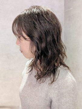 エンクス(enx) 着物ヘア/ダークアッシュ/ミディアムレイヤーカット/鶴ヶ峰HK17