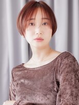 カバーヘア イヴ 戸頭店(COVER HAIR EVE)&nbsp;コーラルピンク似合わせカット抜け感丸みショートZ戸頭20代30代