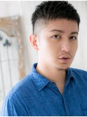 オシャレ坊主ブラック清潔感社会人フェザーショートb仙台愛子
