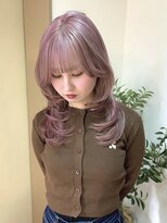 イコ(.ico) ピンクグレージュ×ハッシュカット