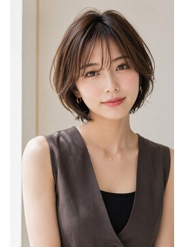 ランソ 成田店(RUNSO) 大人可愛いひし形ショートボブ