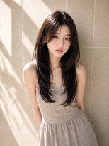 ケアシンサイバシ(CARE shinsaibashi)&nbsp;艶めきフェイスレイヤー／柔らかく揺れる韓国ロング 髪質改善