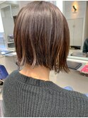 前下がりボブ、外はねボブ、グレージュ、フレンチボブ