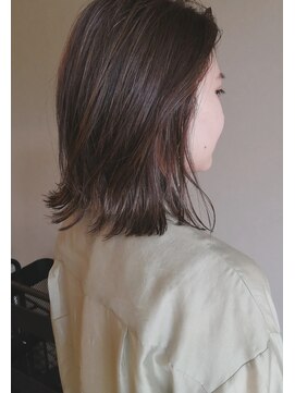 ブルー(BLUE) #BLUE 切りっぱなしミディ