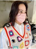 柔らかいカールの春パーマ