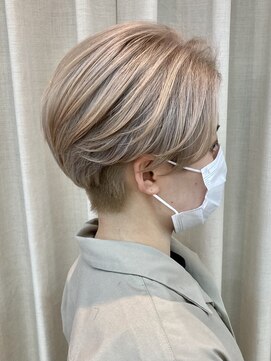 ヘアサロン ハクギンザ(hair salon haku GINZA) 【haku/川口】ショート×ホワイトベージュ【銀座/銀座5丁目】